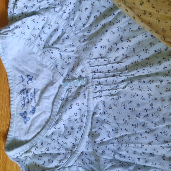 M 7/8 Cotton long sleeve tops sweet floral design girls medium - Picture 3 of 4